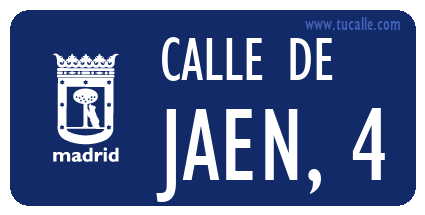 cartel_de_calle-de-JAEN, 4_en_madrid